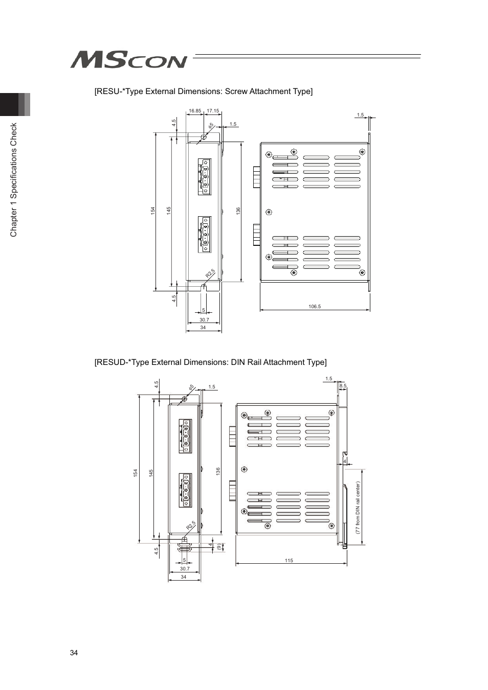 Chapter 1 specifications check | IAI America MSCON User Manual | Page 42 / 360