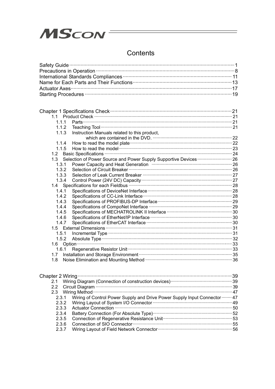 IAI America MSCON User Manual | Page 5 / 360