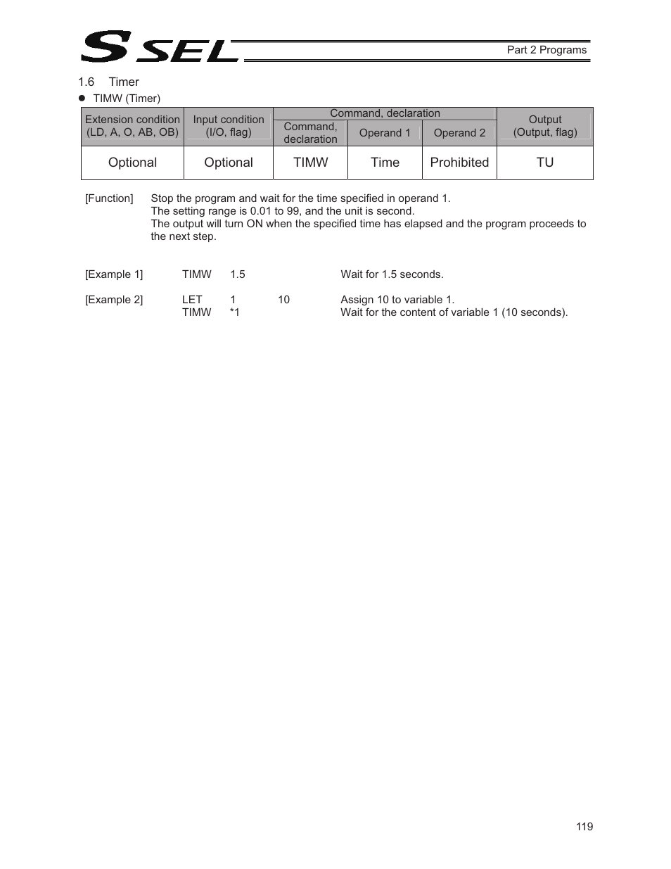 6 timer | IAI America SSEL User Manual | Page 141 / 494