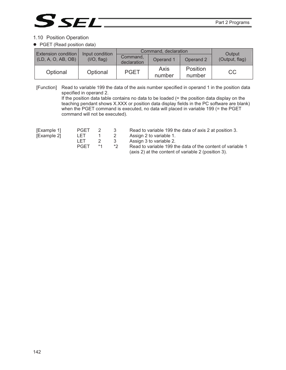 10 position operation | IAI America SSEL User Manual | Page 164 / 494