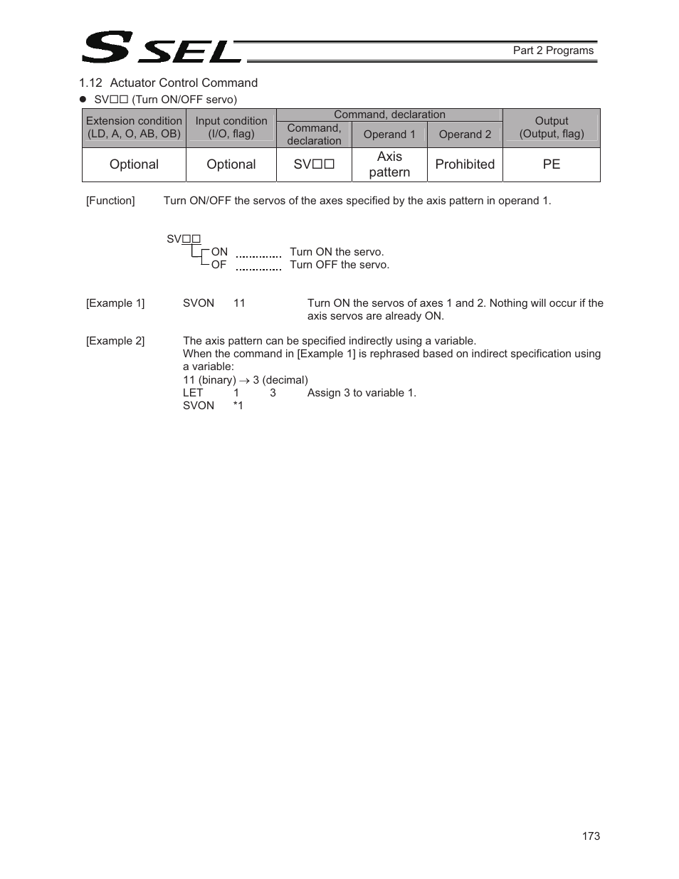 12 actuator control command | IAI America SSEL User Manual | Page 195 / 494