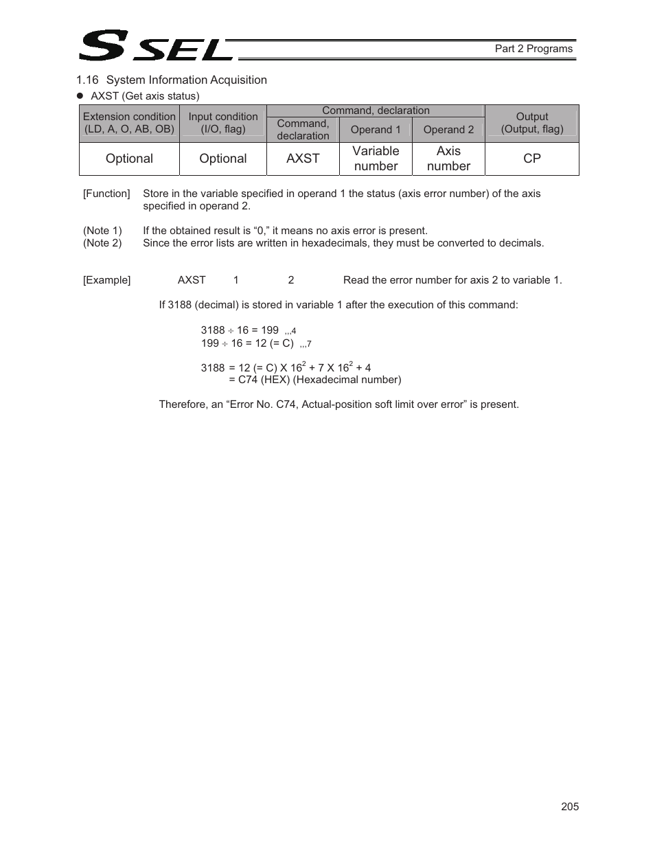 16 system information acquisition | IAI America SSEL User Manual | Page 227 / 494