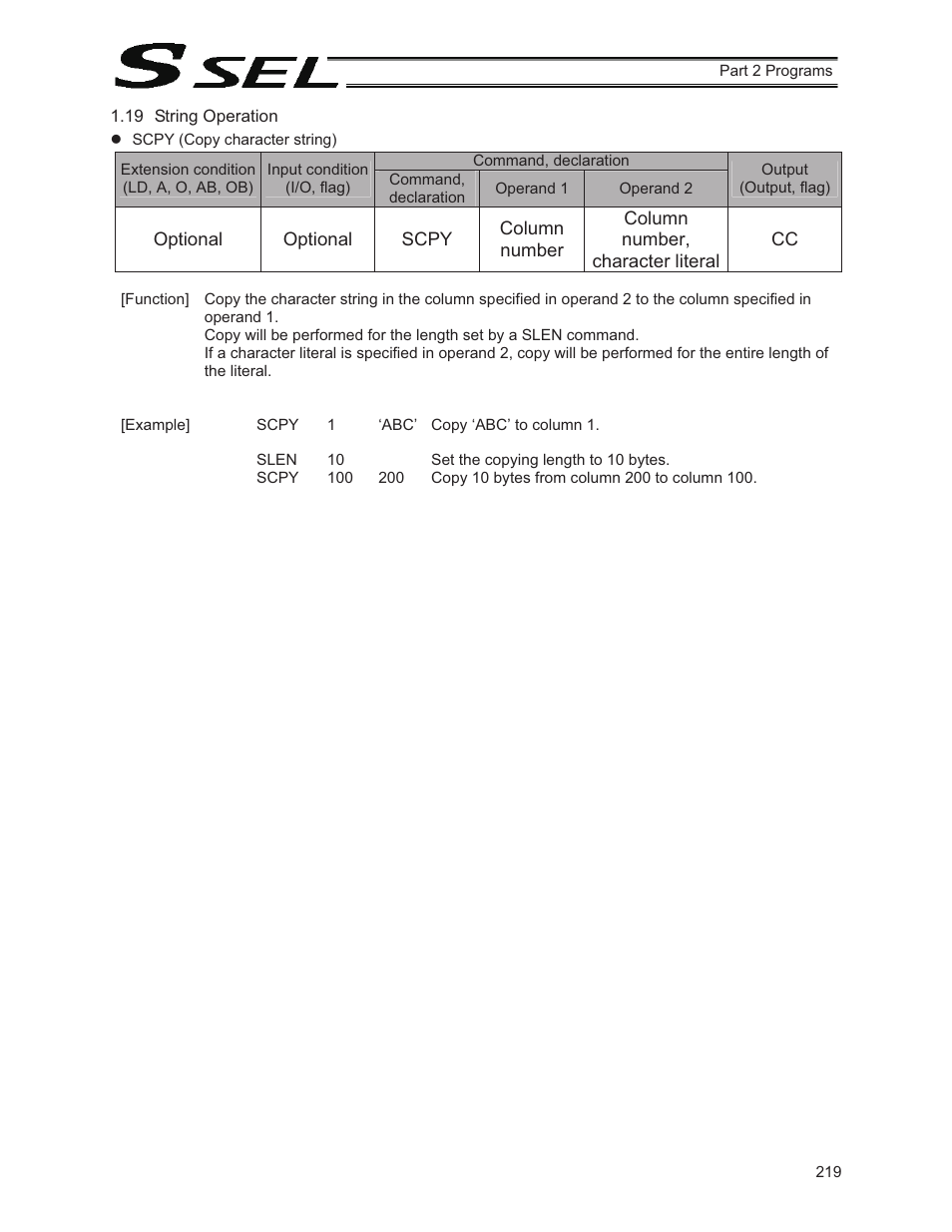 19 string operation | IAI America SSEL User Manual | Page 241 / 494