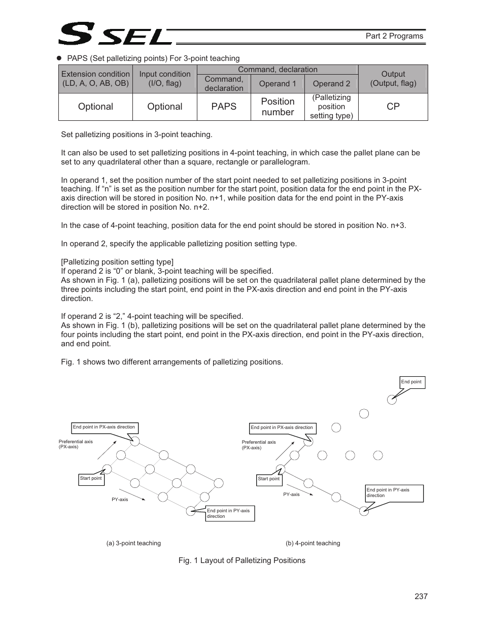 Optional optional paps position number | IAI America SSEL User Manual | Page 259 / 494