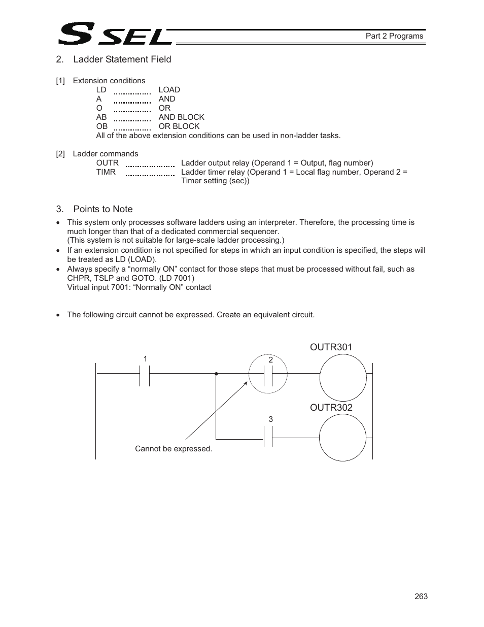 Ladder statement field, Points to note | IAI America SSEL User Manual | Page 285 / 494