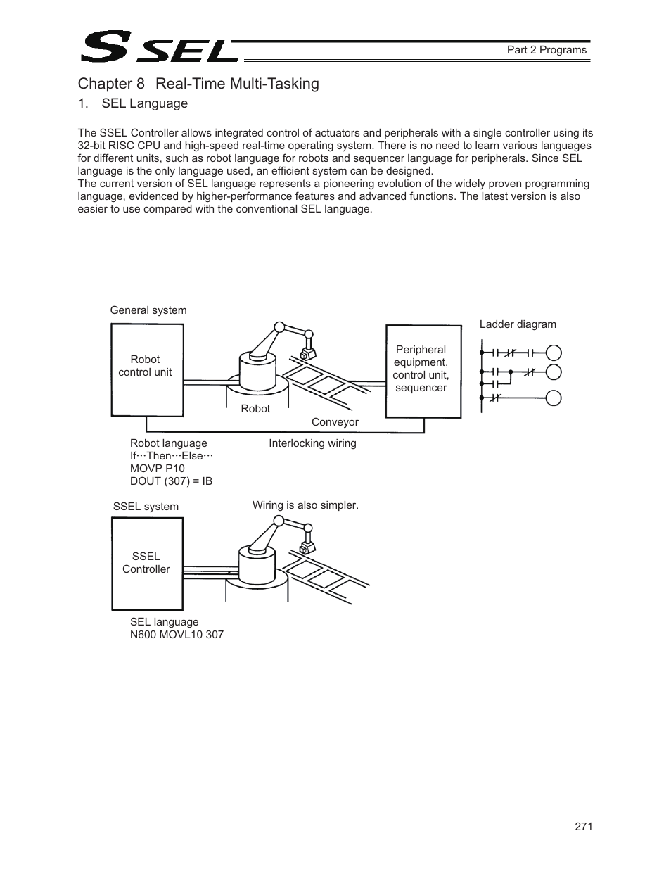 Chapter 8 real-time multi-tasking, Sel language | IAI America SSEL User Manual | Page 293 / 494