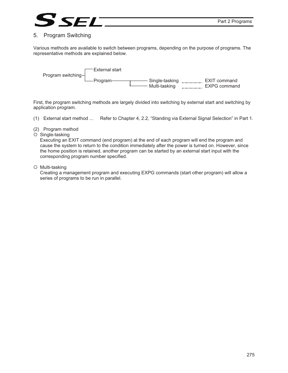 Program switching | IAI America SSEL User Manual | Page 297 / 494