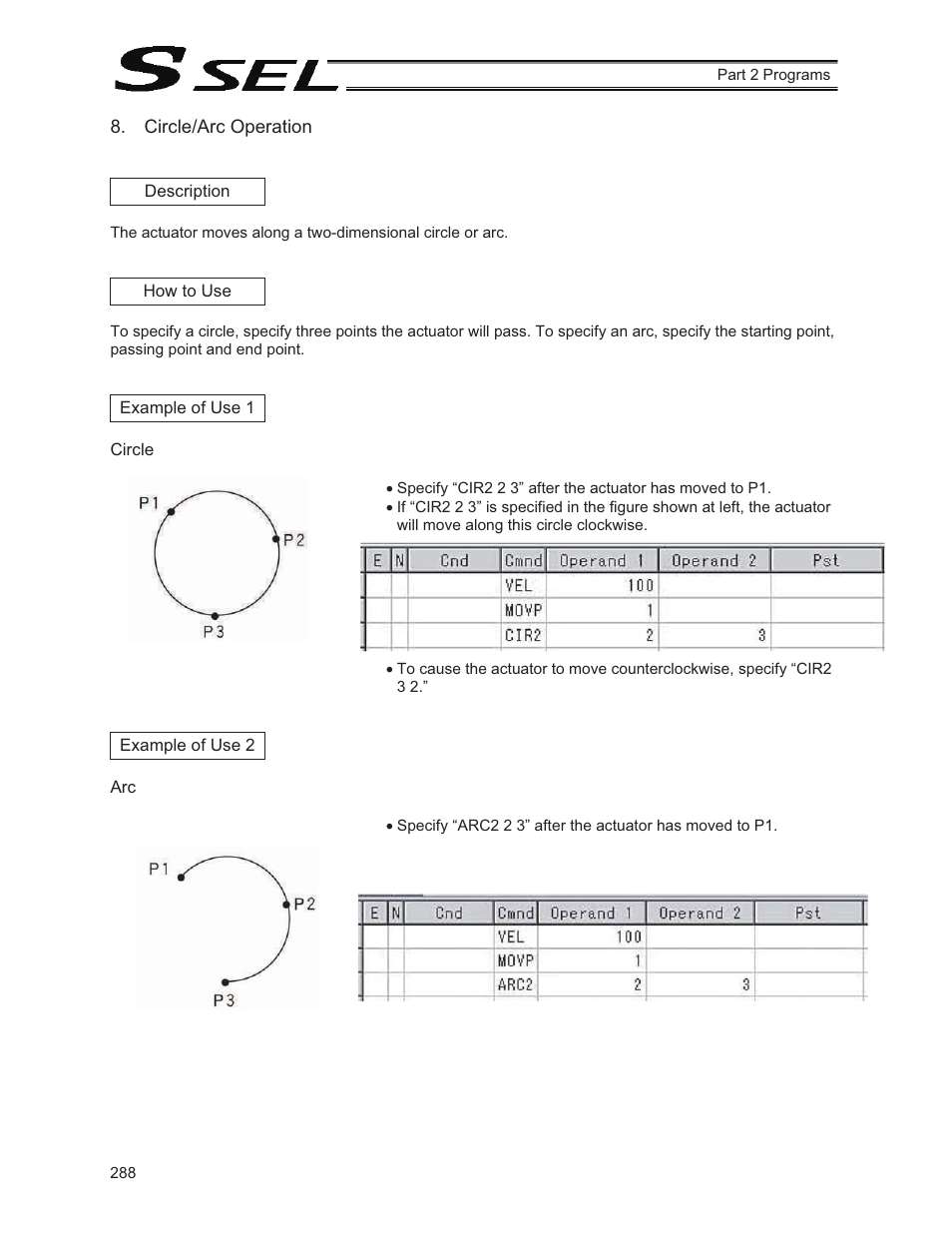 Circle/arc operation | IAI America SSEL User Manual | Page 310 / 494