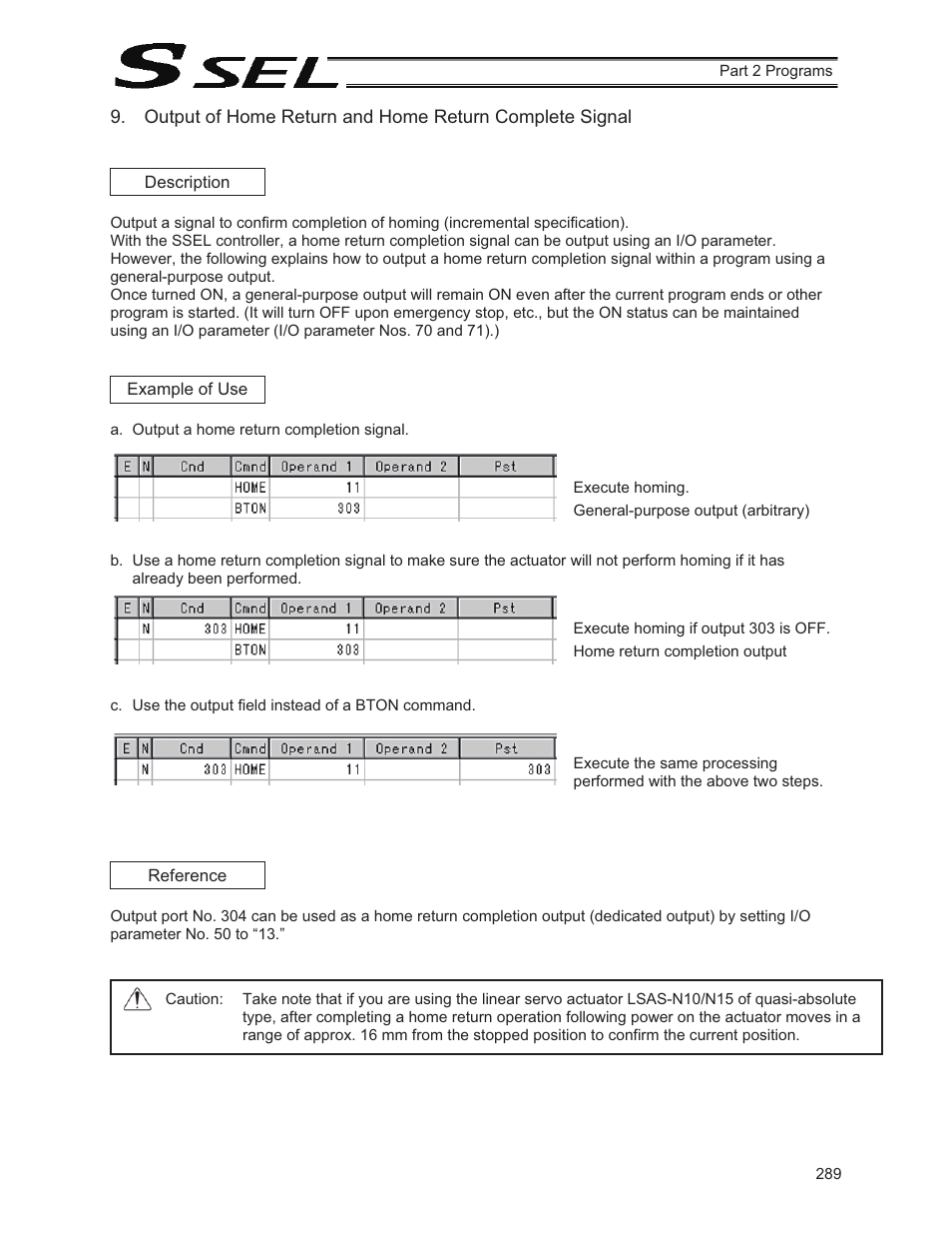 IAI America SSEL User Manual | Page 311 / 494