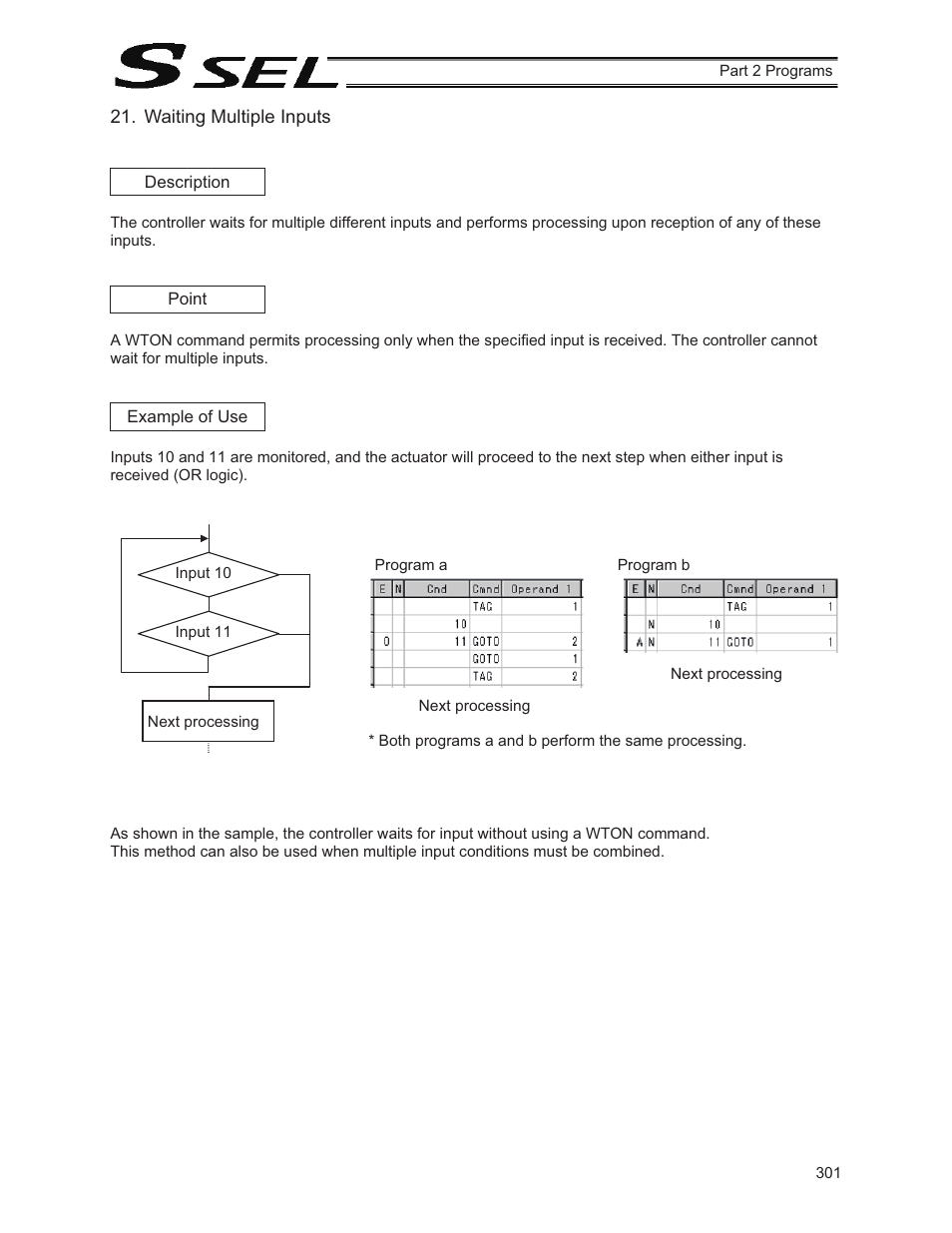 Waiting multiple inputs | IAI America SSEL User Manual | Page 323 / 494