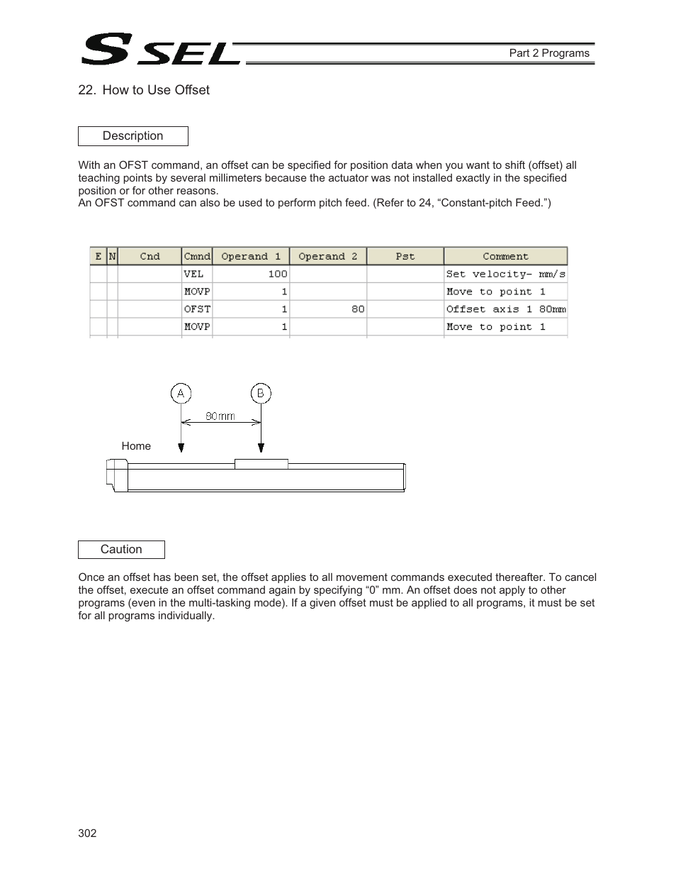 How to use offset | IAI America SSEL User Manual | Page 324 / 494