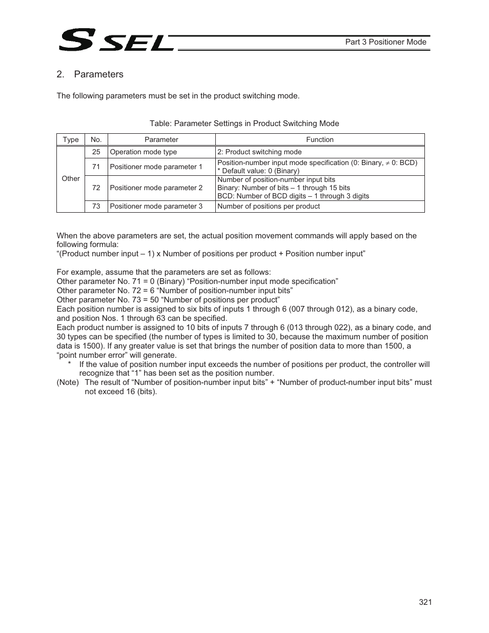 Parameters | IAI America SSEL User Manual | Page 343 / 494