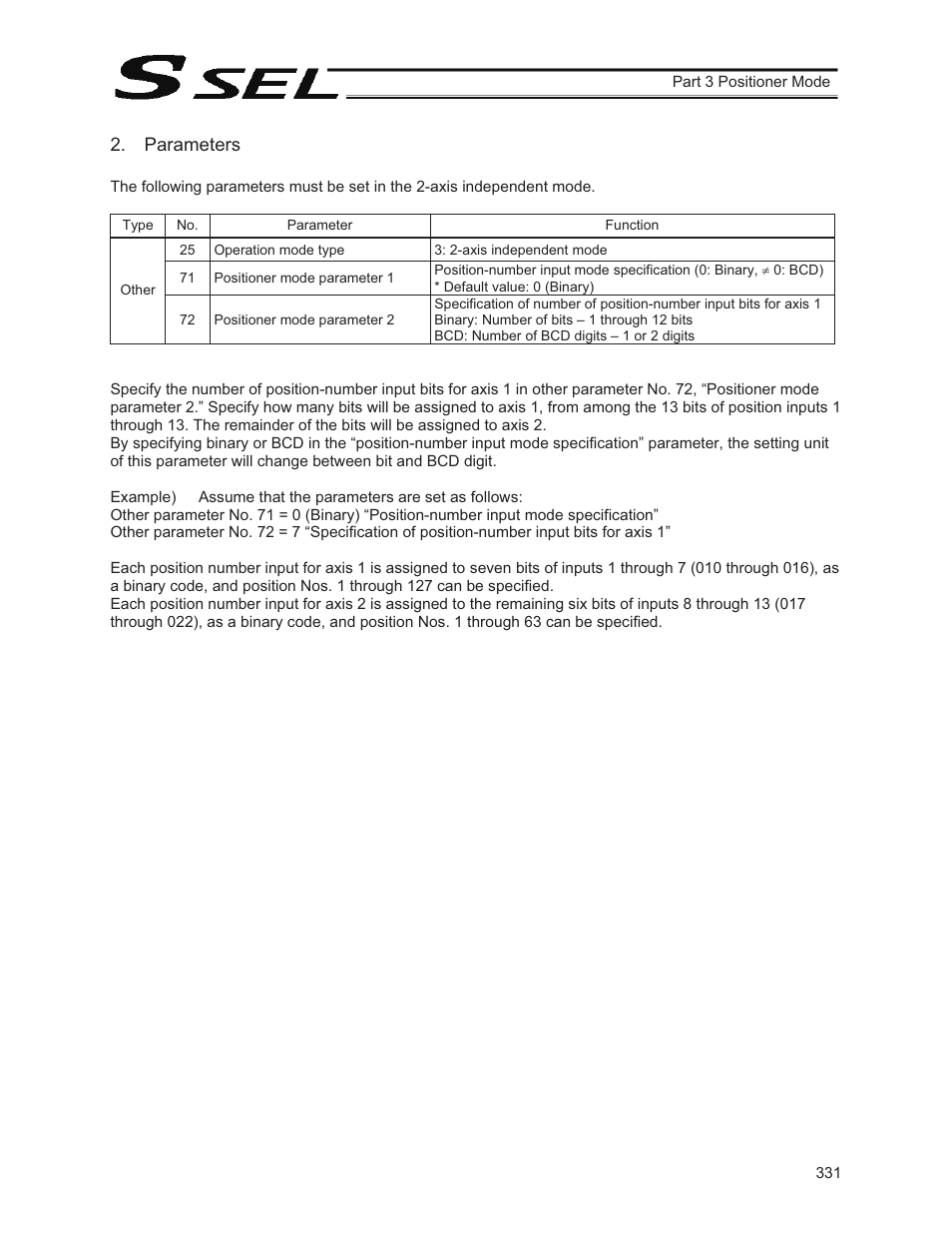 Parameters | IAI America SSEL User Manual | Page 353 / 494