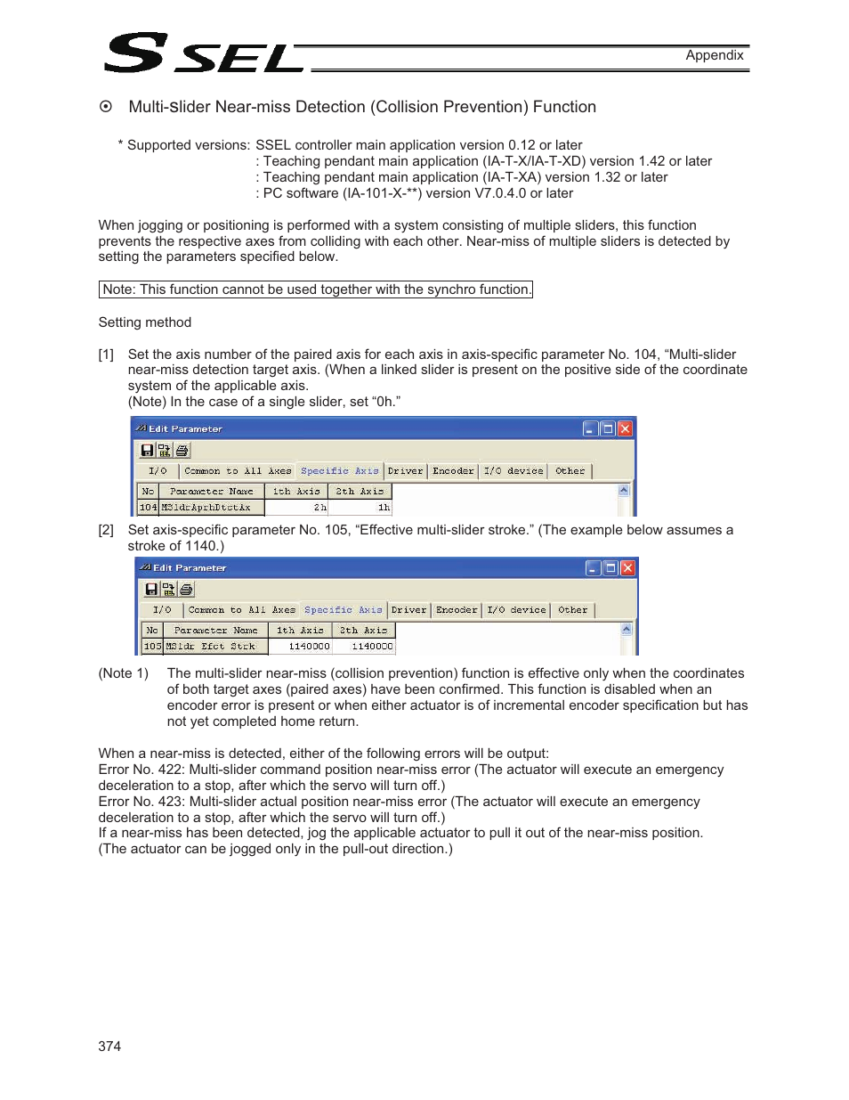 IAI America SSEL User Manual | Page 396 / 494