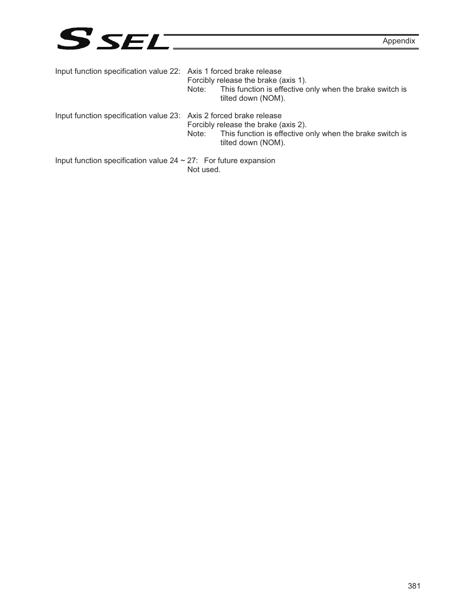 IAI America SSEL User Manual | Page 403 / 494