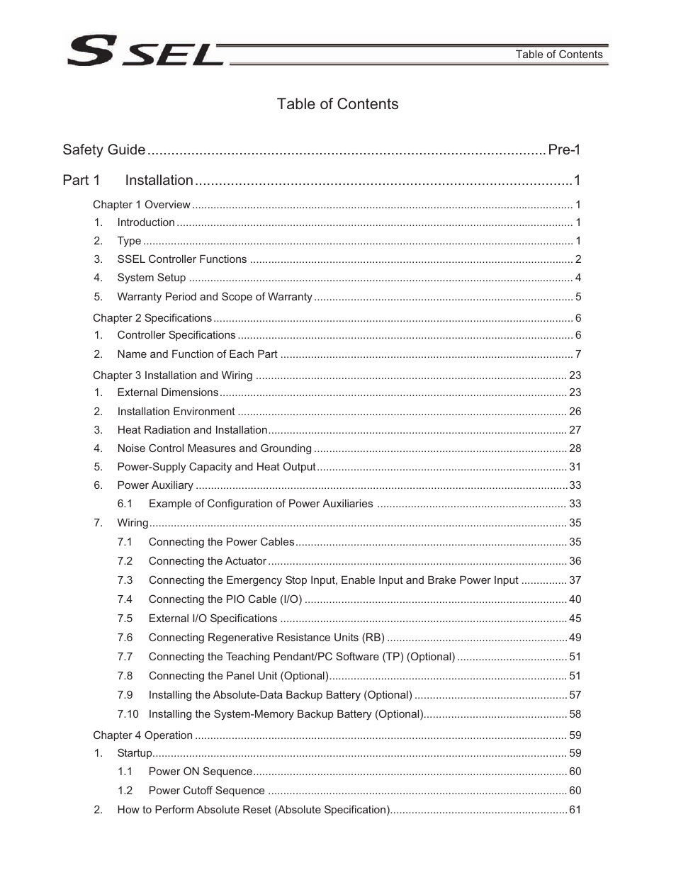 IAI America SSEL User Manual | Page 7 / 494