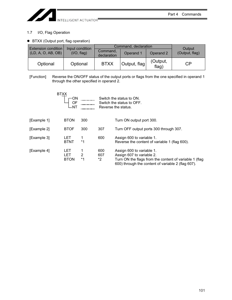 7 i/o, flag operation | IAI America XSEL-KE User Manual | Page 116 / 424