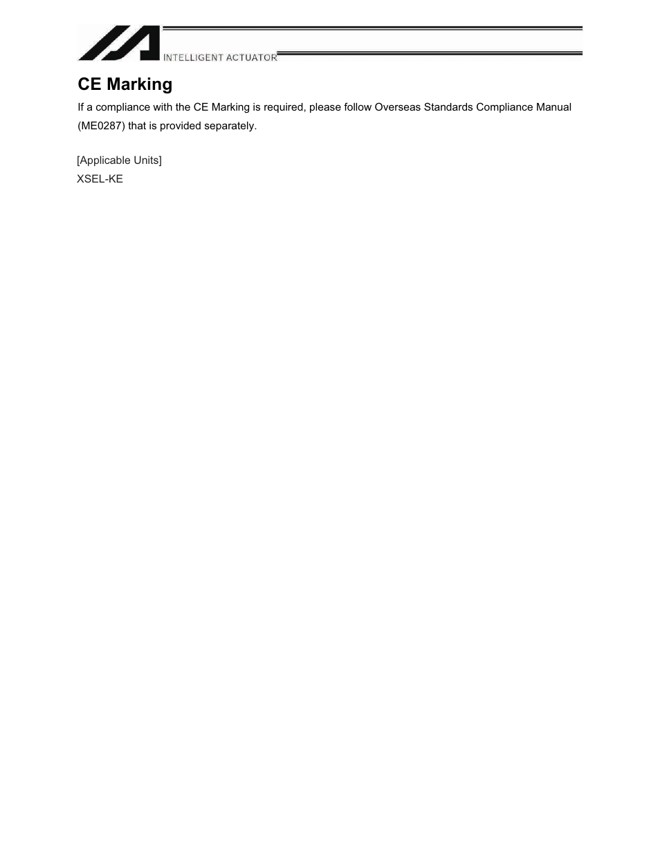 Ce marking | IAI America XSEL-KE User Manual | Page 12 / 424