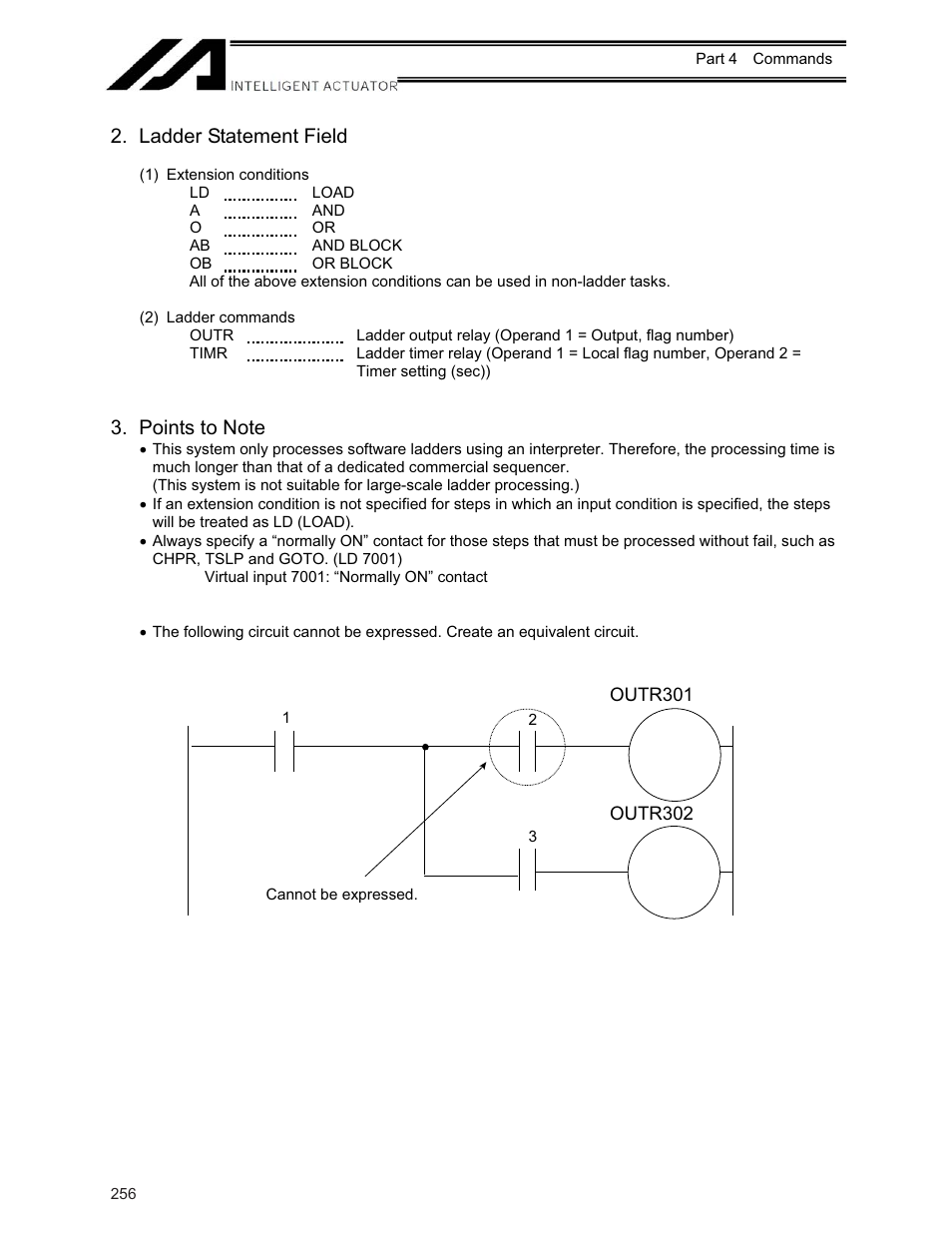 Ladder statement field, Points to note | IAI America XSEL-KE User Manual | Page 271 / 424