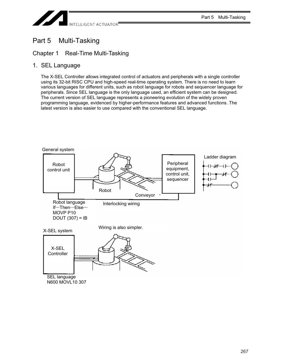 Part 5 multi-tasking, Chapter 1 real-time multi-tasking, Sel language | Chapter 1 real-time multi-tasking 1. sel language | IAI America XSEL-KE User Manual | Page 282 / 424