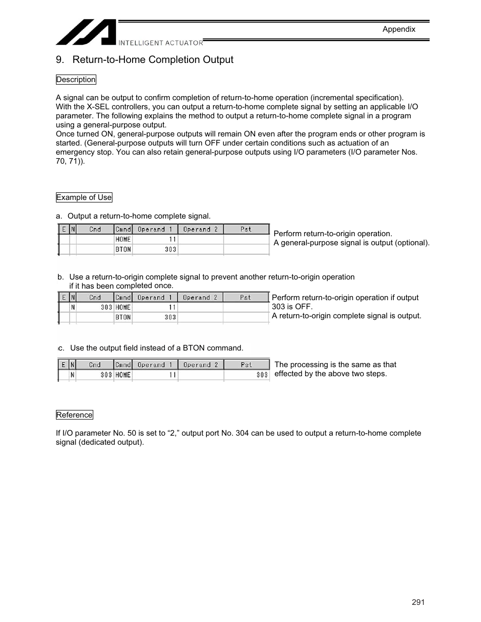 Return-to-home completion output | IAI America XSEL-KE User Manual | Page 306 / 424