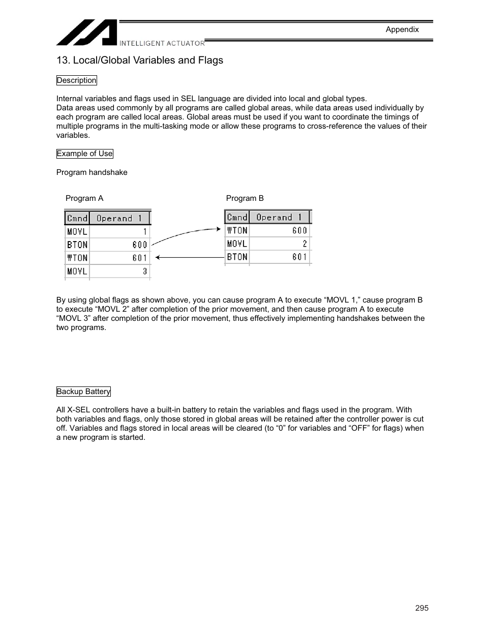 Local/global variables and flags | IAI America XSEL-KE User Manual | Page 310 / 424