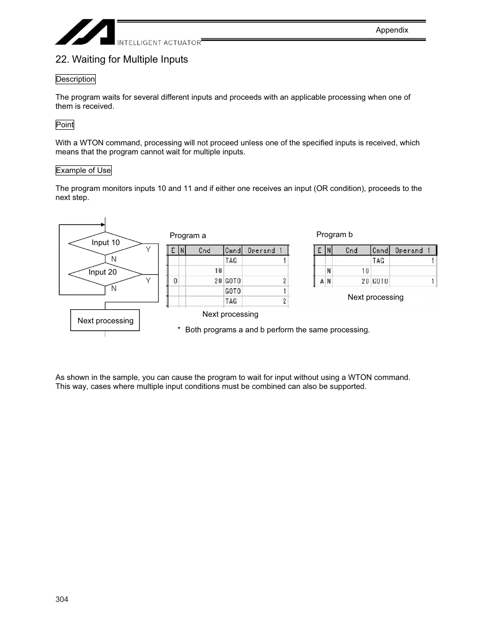 Waiting for multiple inputs | IAI America XSEL-KE User Manual | Page 319 / 424