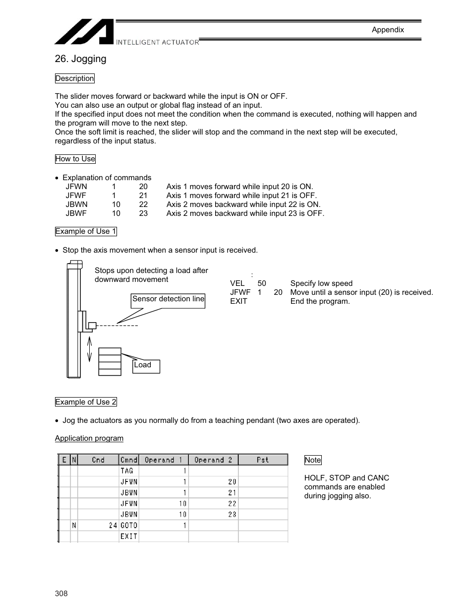 Jogging | IAI America XSEL-KE User Manual | Page 323 / 424