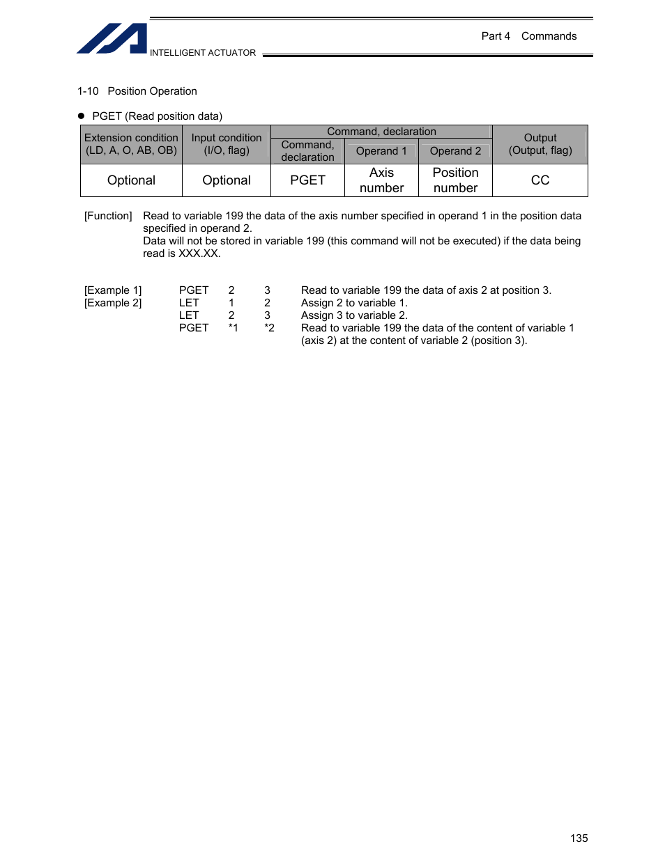 10 position operation | IAI America XSEL-KET User Manual | Page 154 / 436