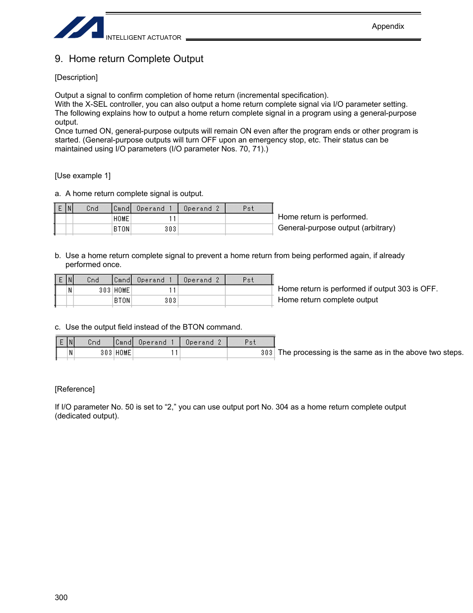Home return complete output | IAI America XSEL-KET User Manual | Page 319 / 436