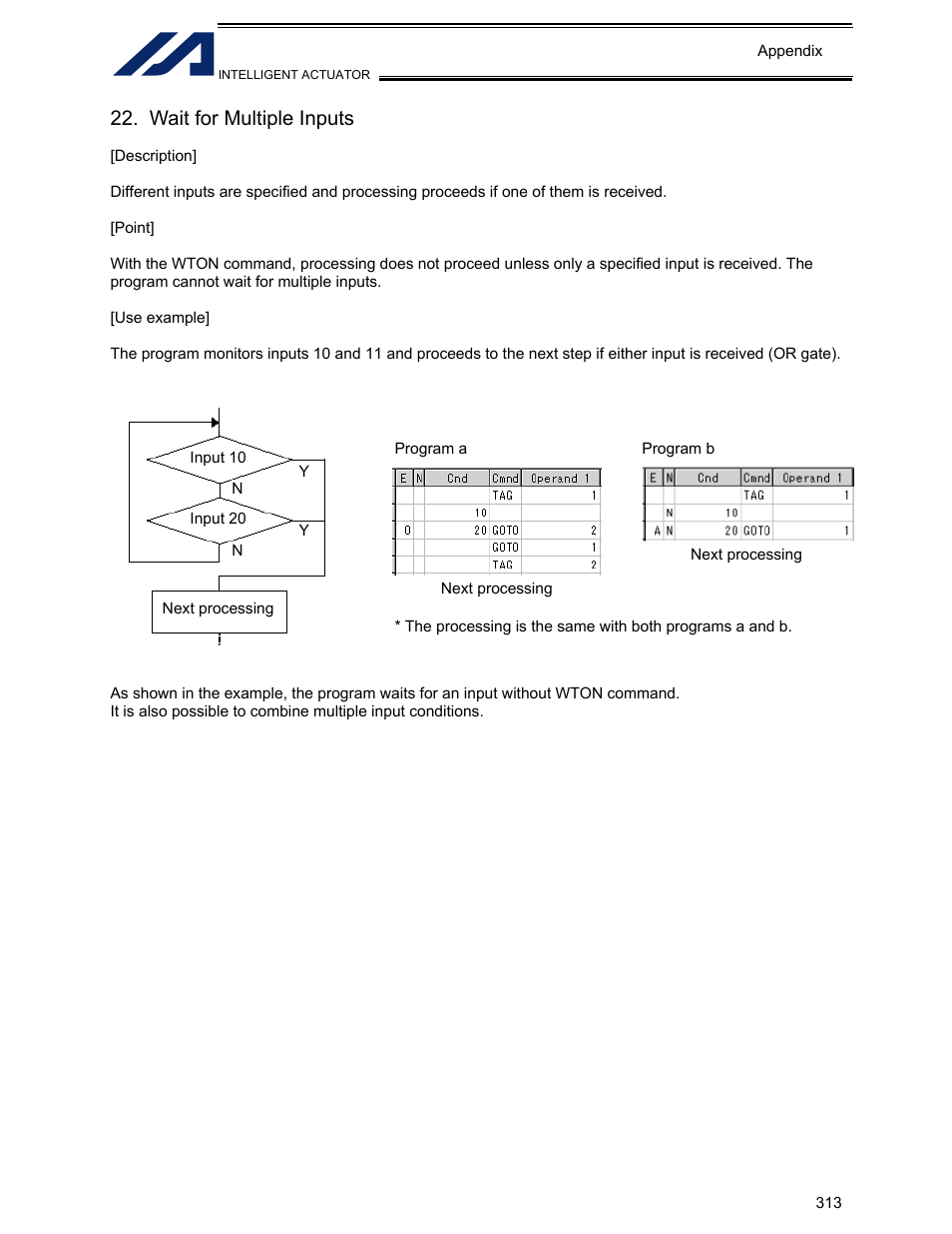 Wait for multiple inputs | IAI America XSEL-KET User Manual | Page 332 / 436