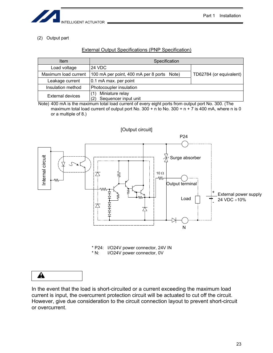 Caution | IAI America XSEL-KET User Manual | Page 42 / 436