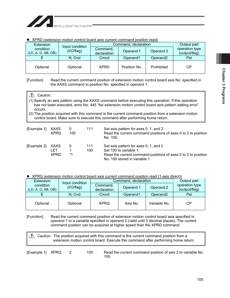 IAI America XSEL-S User Manual | Page 113 / 212