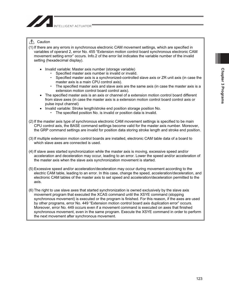 IAI America XSEL-S User Manual | Page 131 / 212