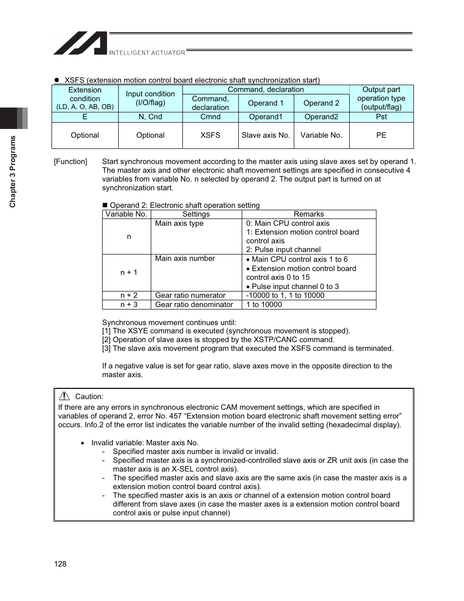 IAI America XSEL-S User Manual | Page 136 / 212