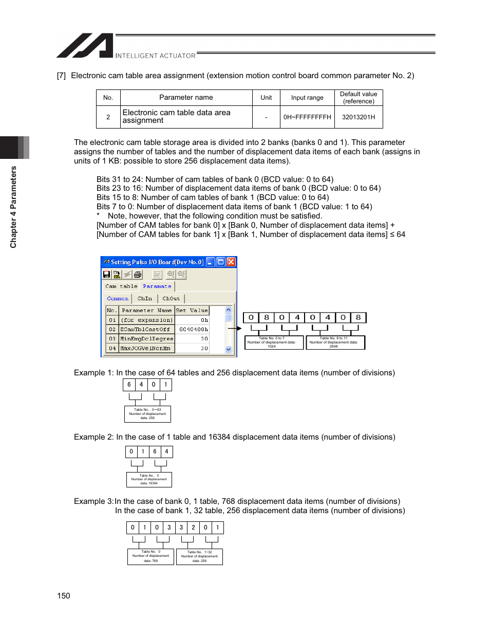 Electronic cam table data area assignment | IAI America XSEL-S User Manual | Page 158 / 212