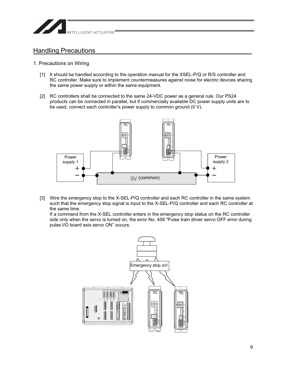 Handling precautions | IAI America XSEL-S User Manual | Page 17 / 212