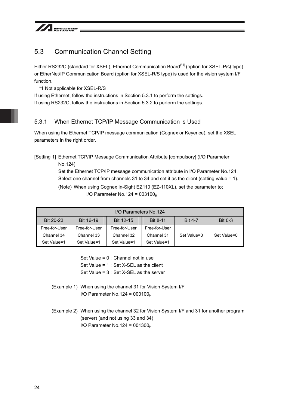 3 communication channel setting | IAI America XSEL-S User Manual | Page 30 / 128