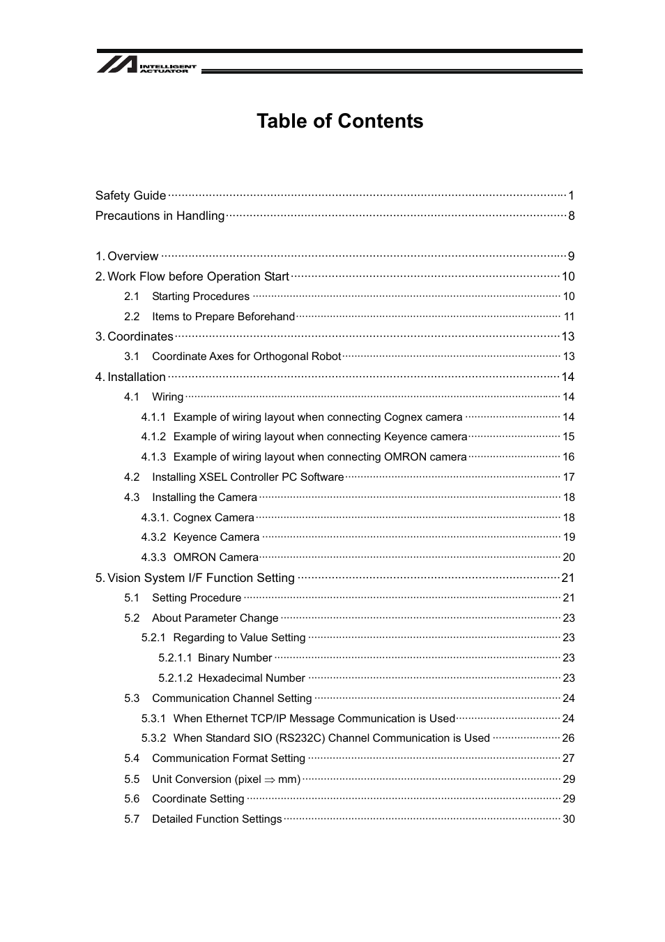 IAI America XSEL-S User Manual | Page 5 / 128