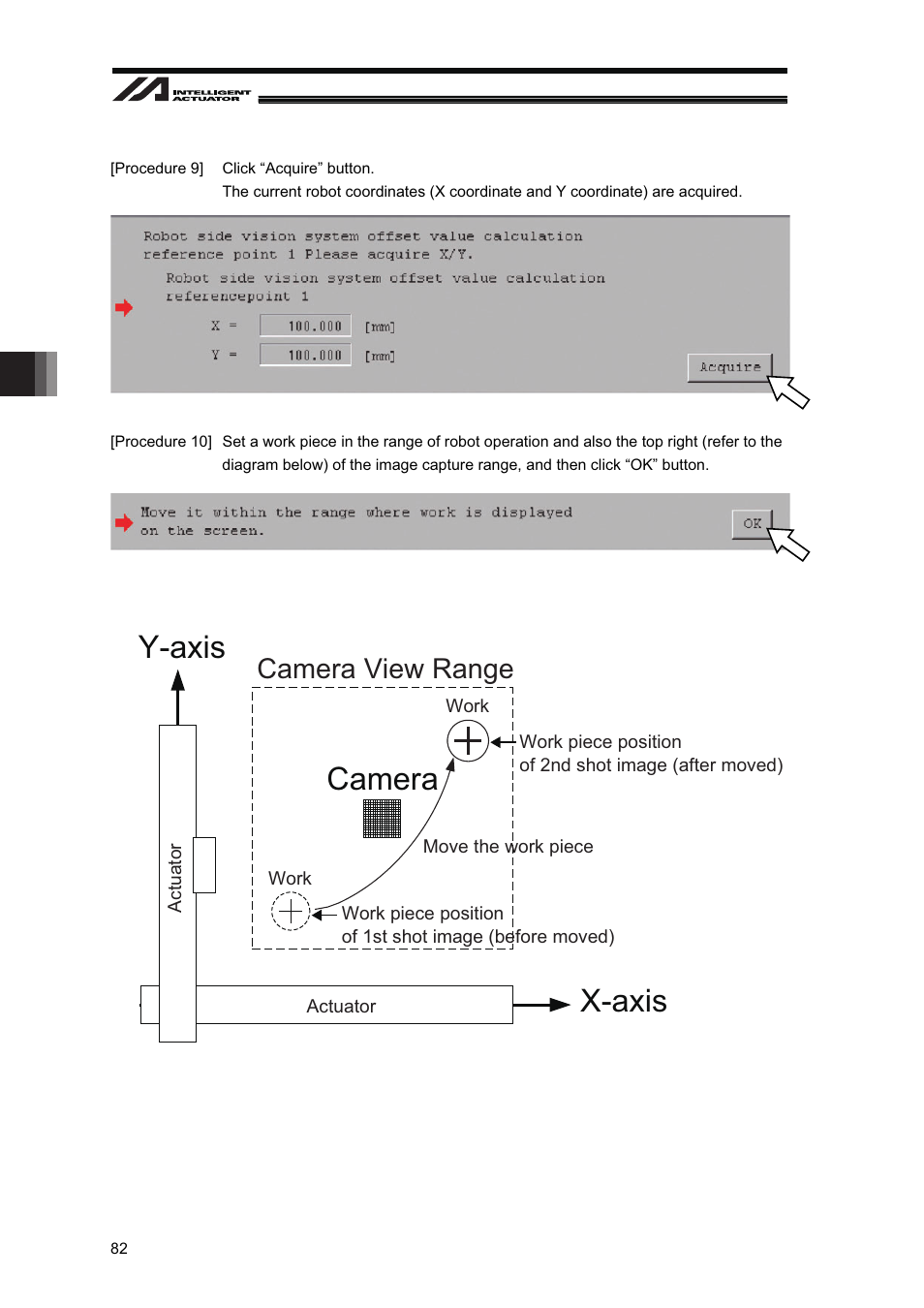 X-axis y-axis camera, Camera view range | IAI America XSEL-S User Manual | Page 88 / 128