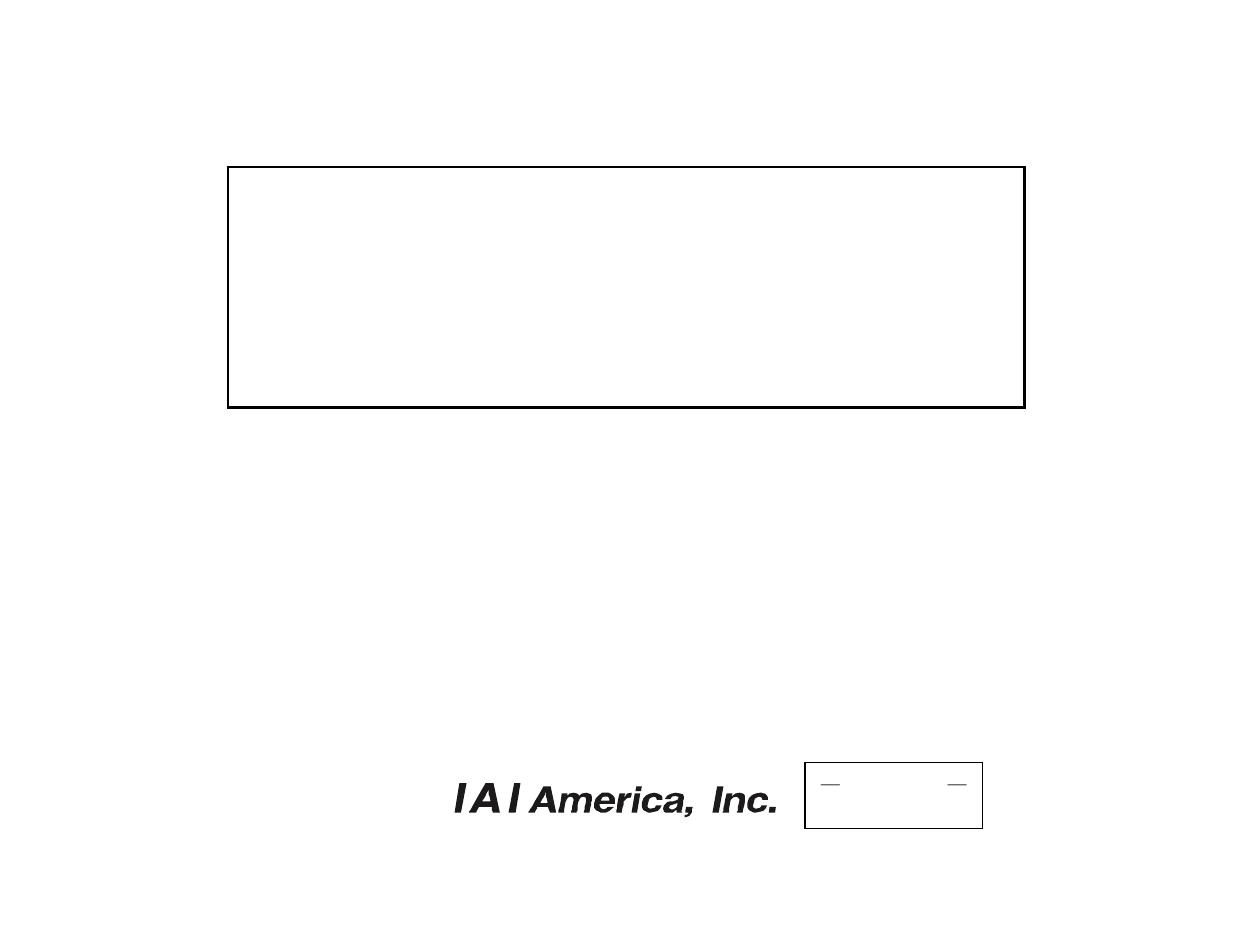IAI America TTA User Manual | 85 pages