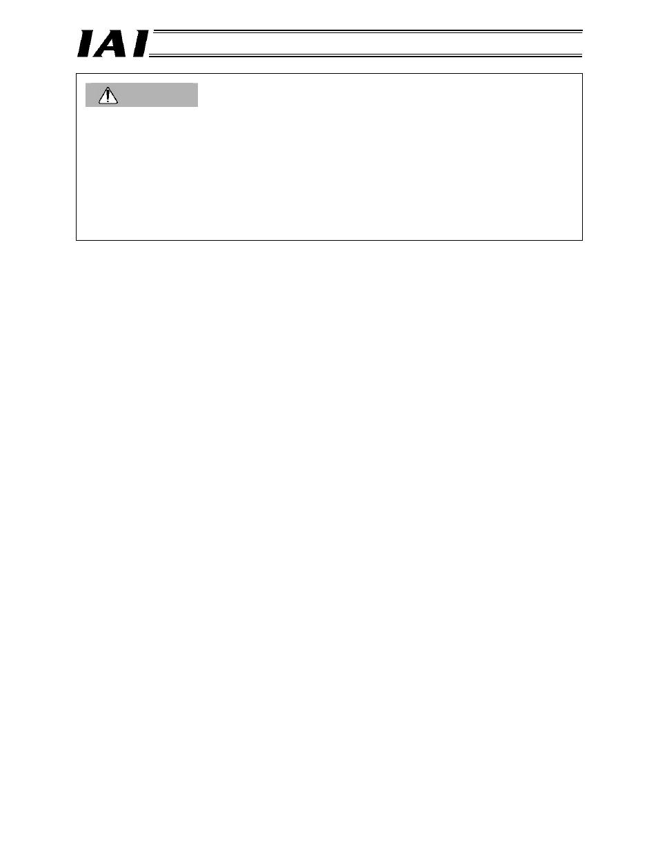 Warning | IAI America RCM-GW-DV User Manual | Page 96 / 137