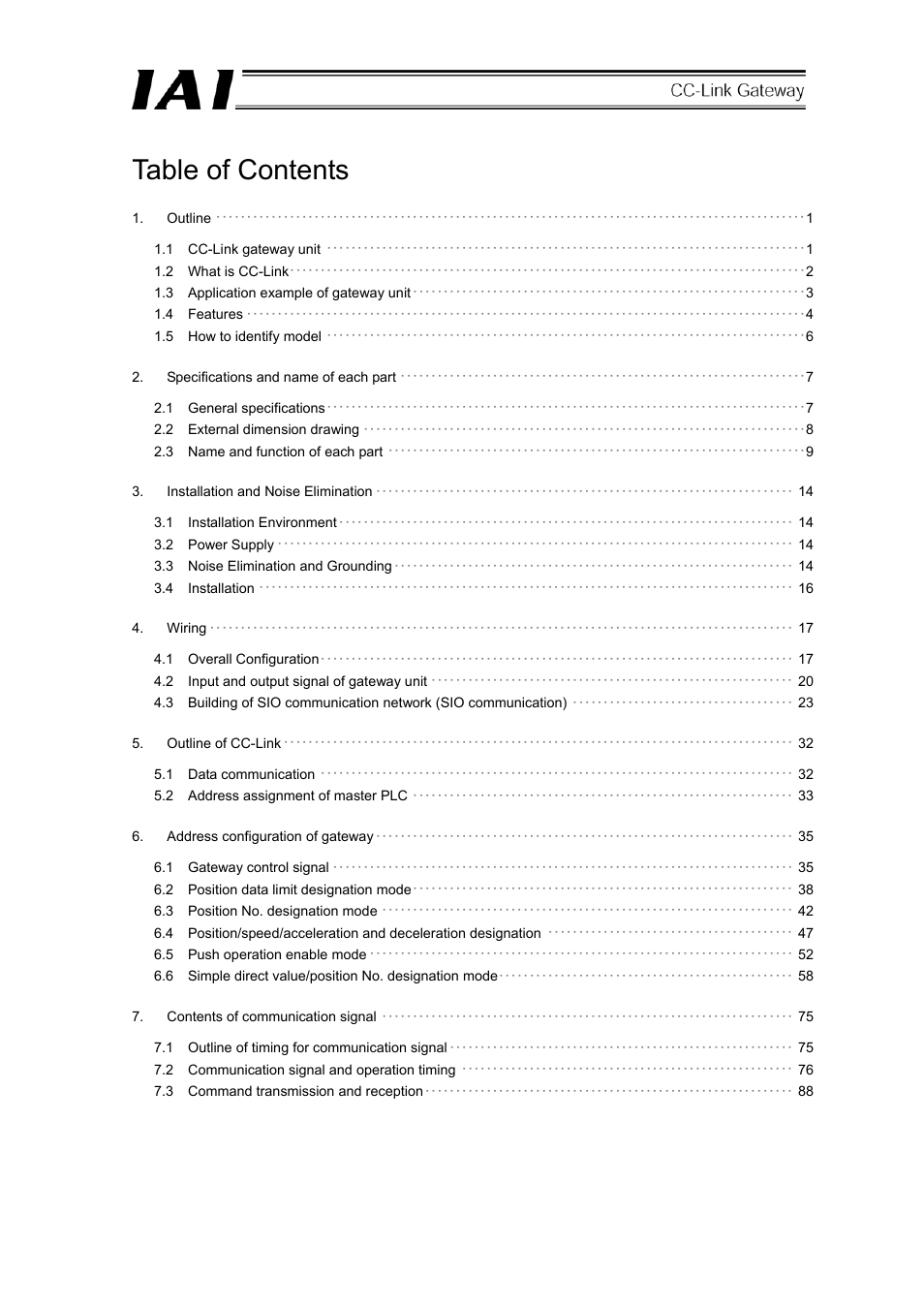 IAI America RCM-GW-CC User Manual | Page 2 / 132