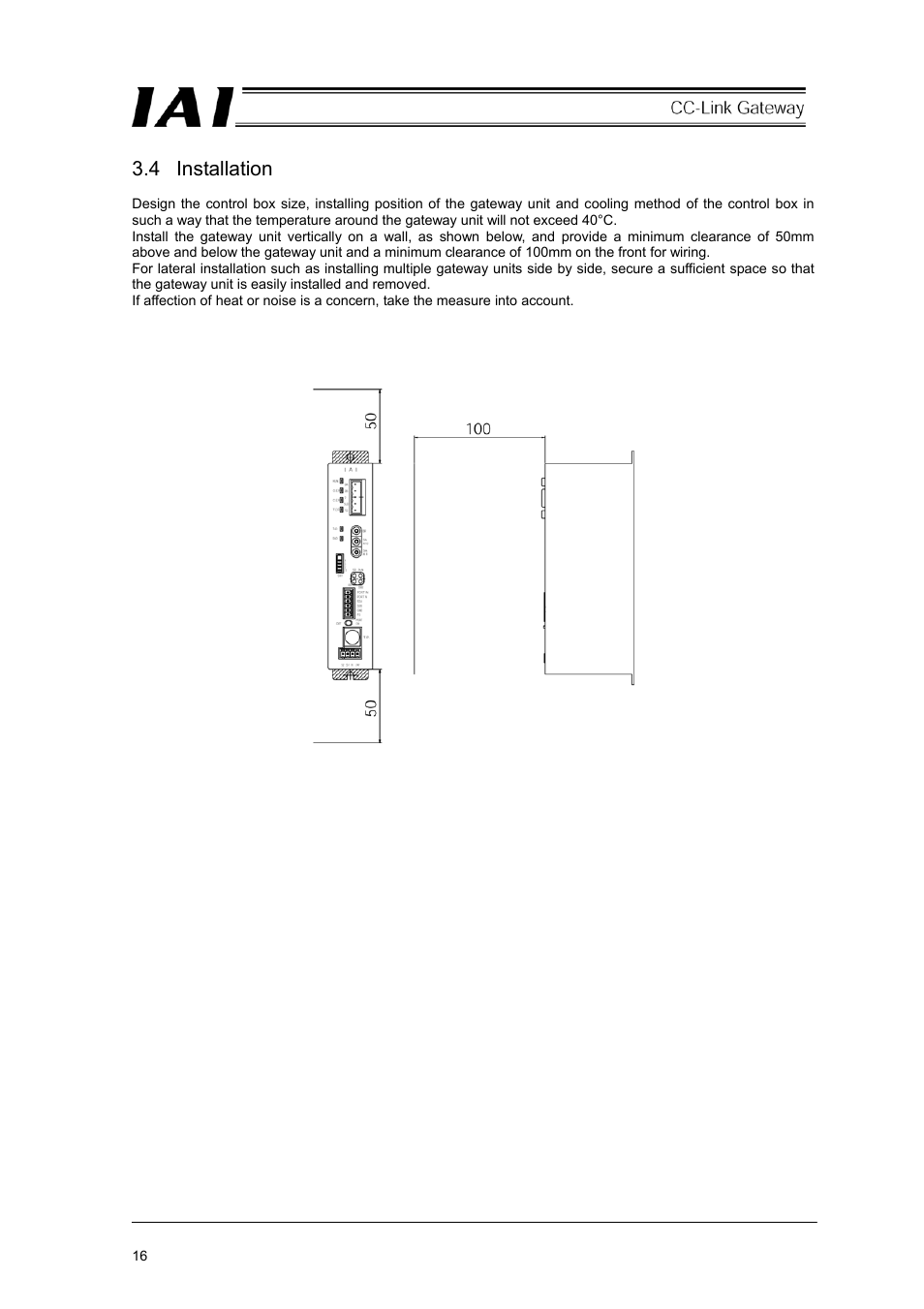 4 installation | IAI America RCM-GW-CC User Manual | Page 20 / 132