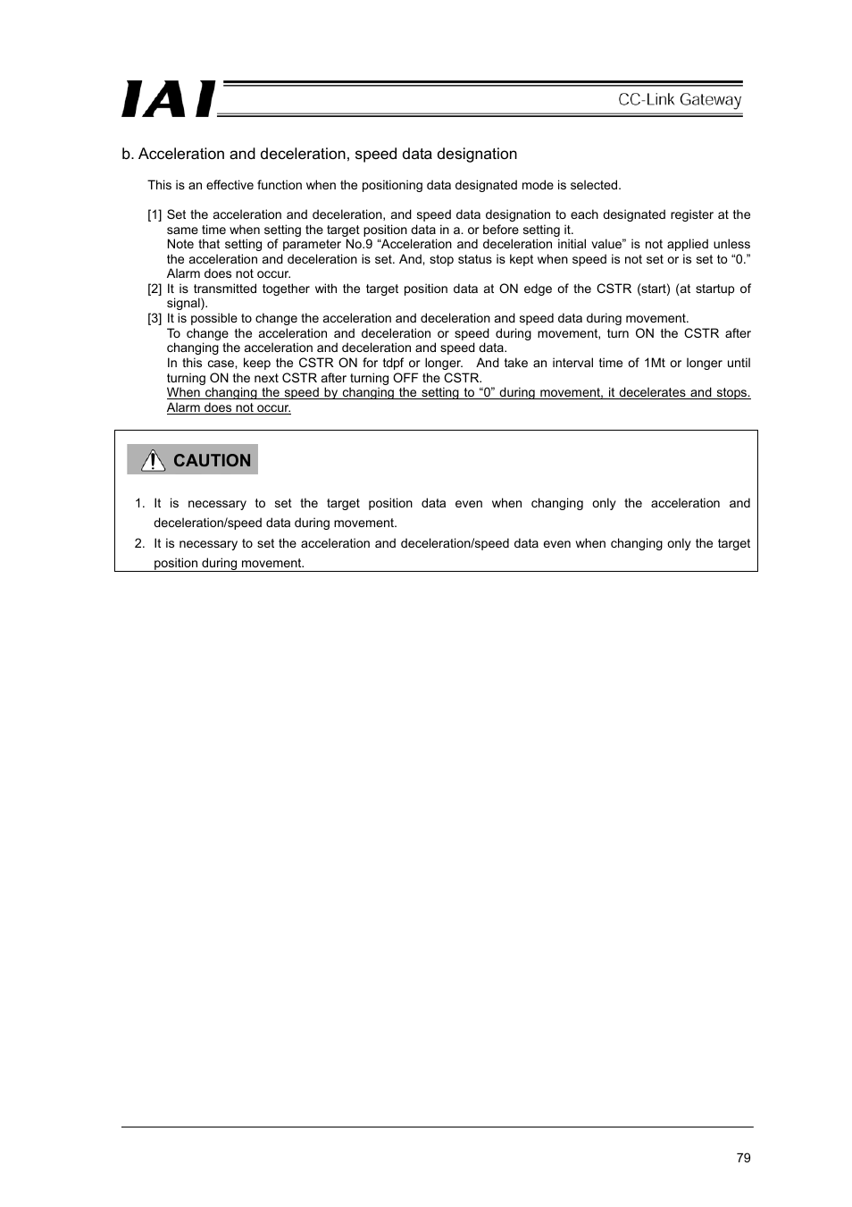 Caution | IAI America RCM-GW-CC User Manual | Page 83 / 132