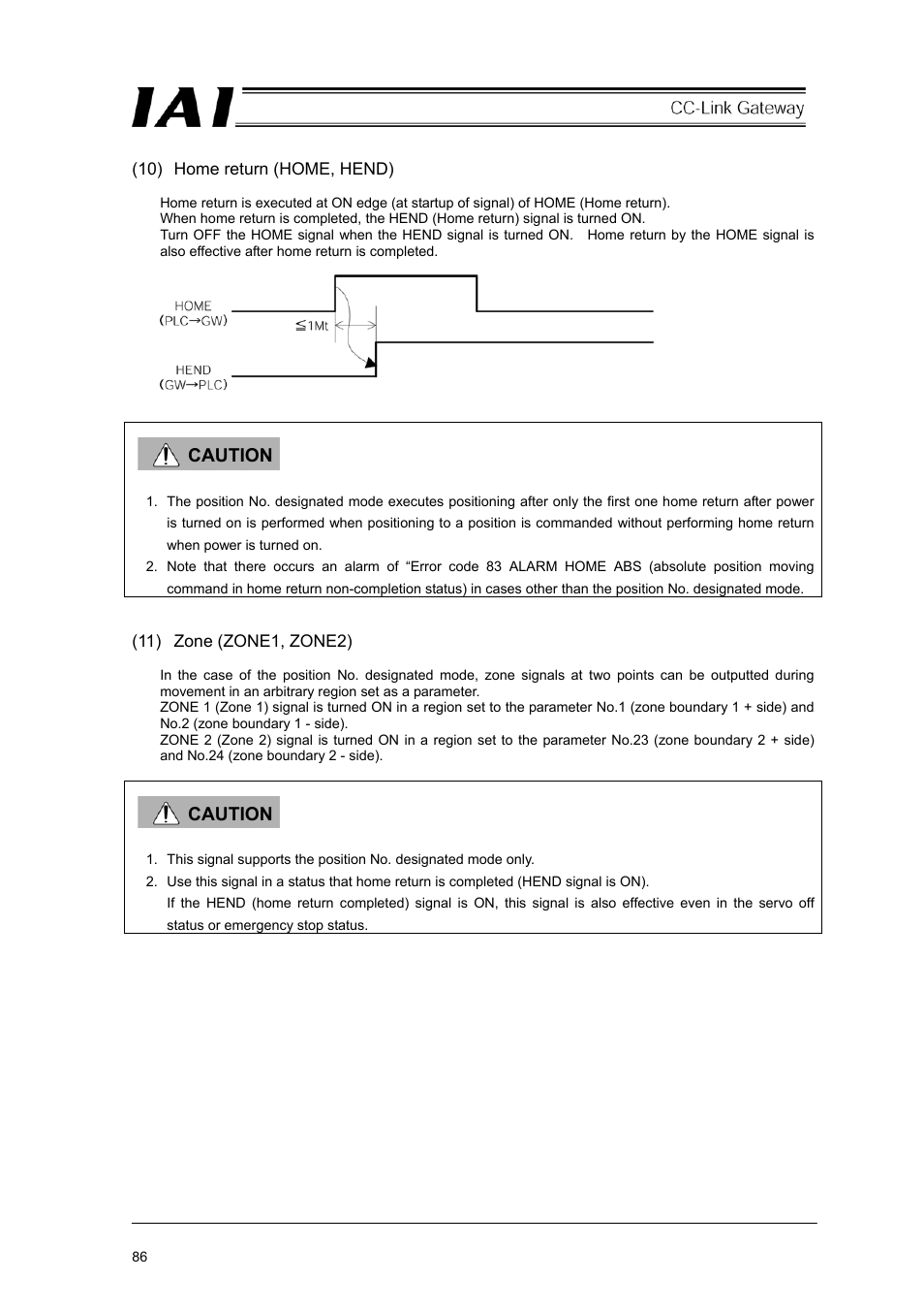 Caution | IAI America RCM-GW-CC User Manual | Page 90 / 132