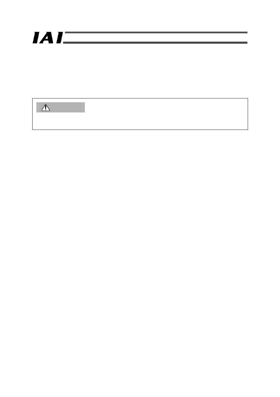 Caution | IAI America RCM-GW-PR User Manual | Page 36 / 125