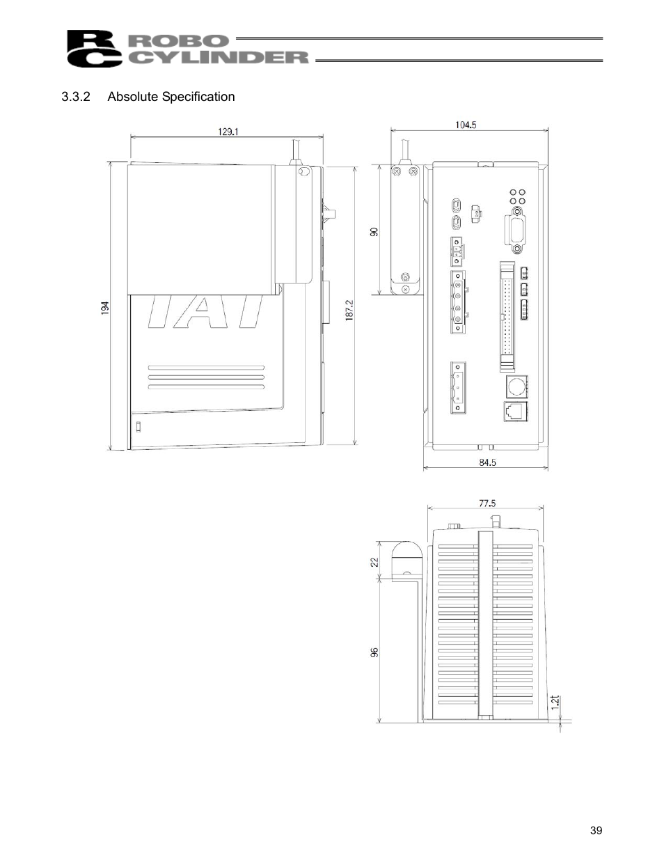 2 absolute specification, Absolute specification | IAI America RCS-C User Manual | Page 49 / 119