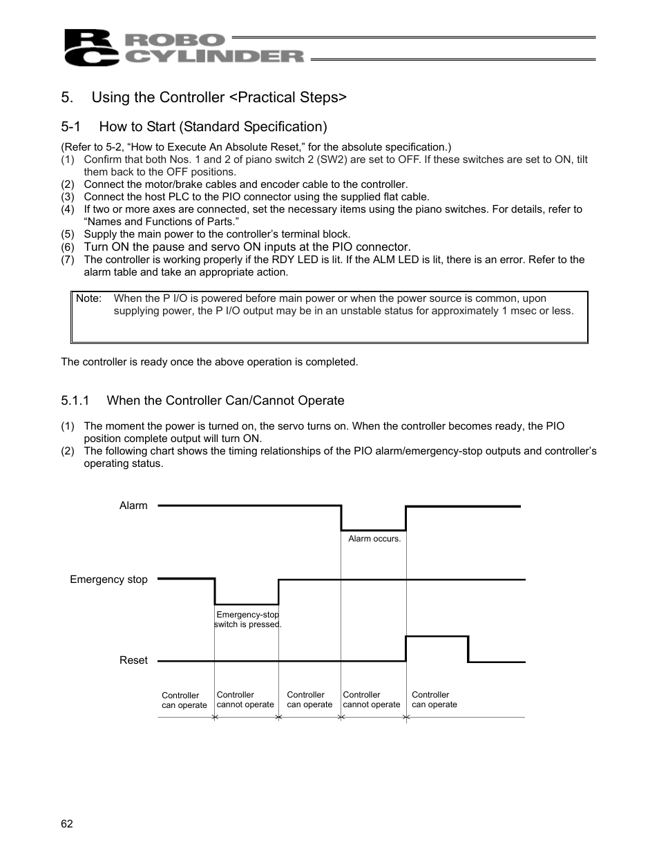 Using the controller <practical steps, 1 how to start (standard specification), How to start (standard specification) | IAI America RCS-C User Manual | Page 72 / 119