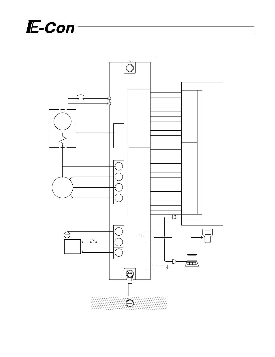 6-2 external connection diagram, External connection diagram, Pe u v pe l n w | IAI America E-Con User Manual | Page 40 / 111